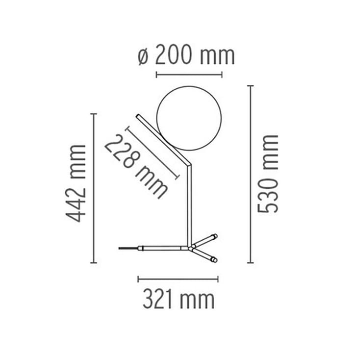 Lampada da tavolo IC Lights T1 High, Nero-opale Flos