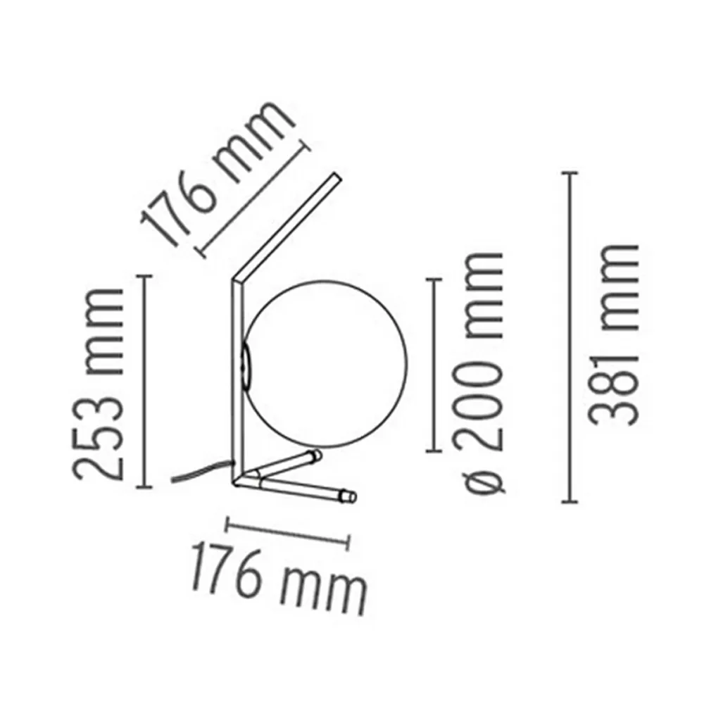 Lampada da tavolo IC lights T1 low, Cromo-opale Flos