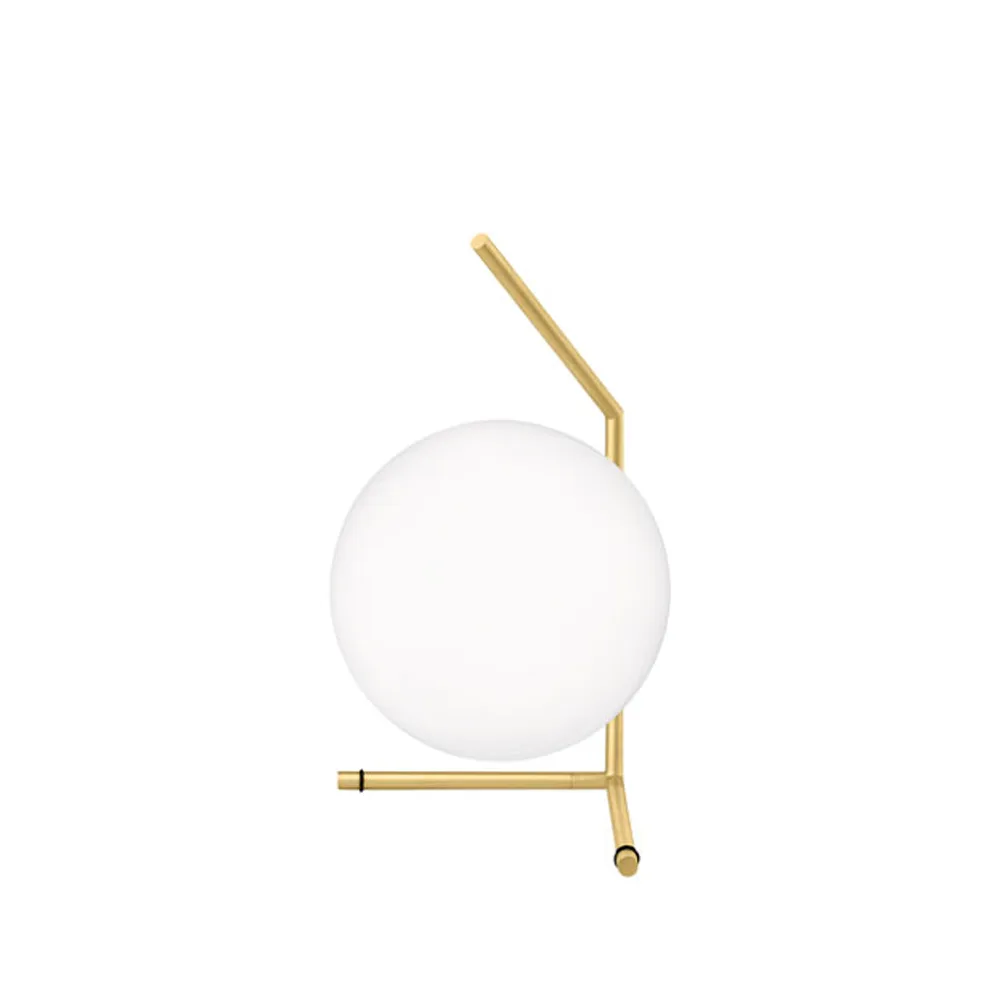 Lampada da tavolo IC lights T1 low, Ottone spazzolato-opal Flos