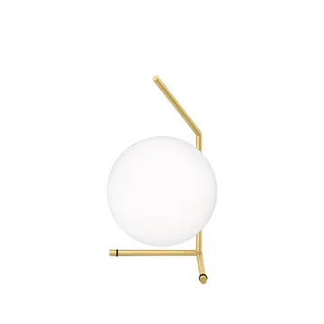 Lampada da tavolo IC lights T1 low - Ottone spazzolato-opal - Flos