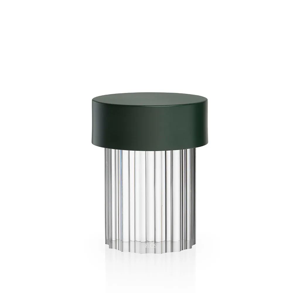 Lampada da tavolo Last Order Fluted IP55, Verde Flos