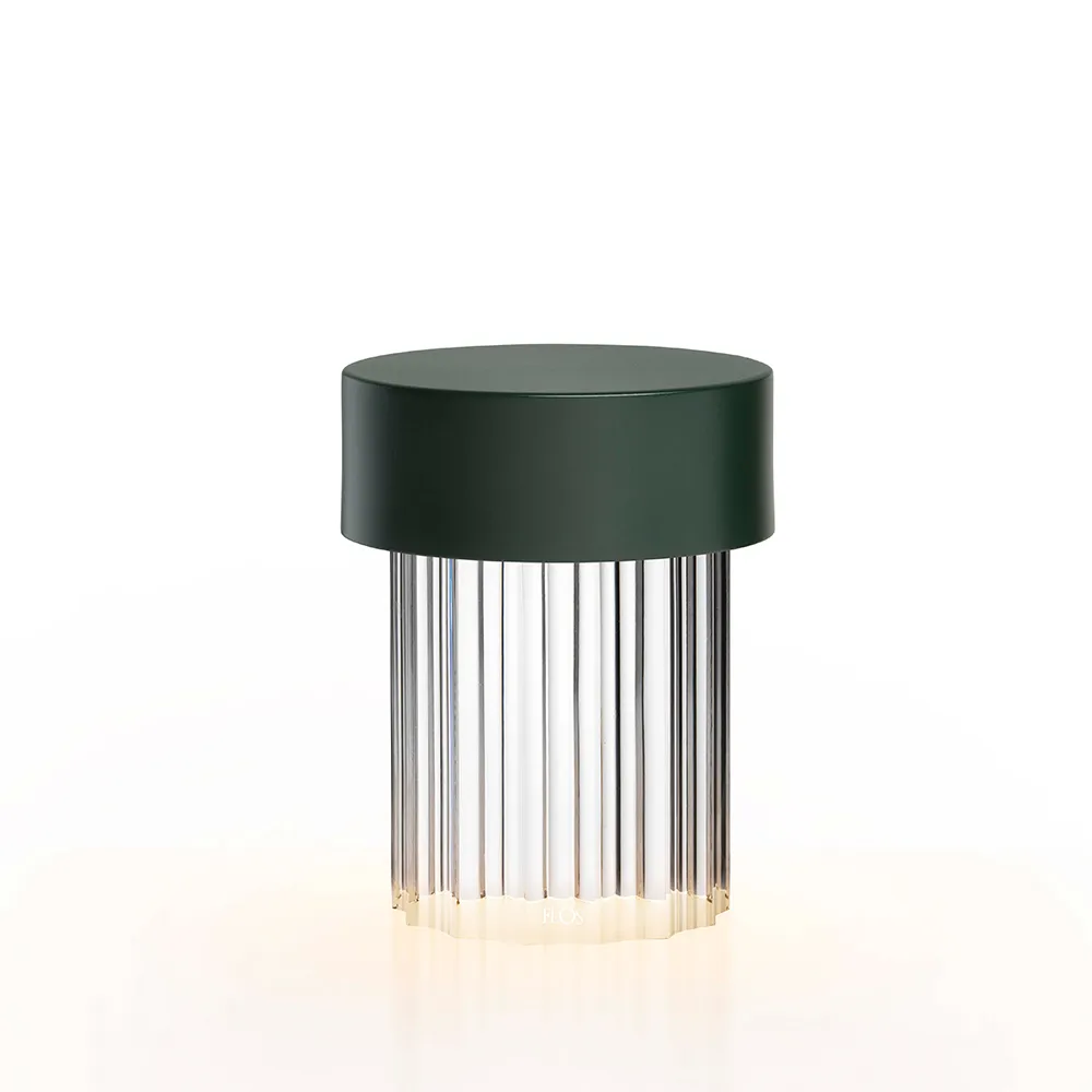 Lampada da tavolo Last Order Fluted IP55, Verde Flos