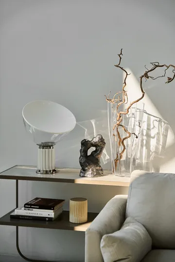 Lampada da tavolo Taccia Small LED 48,5 cm - Campana di vetro Silver - Flos