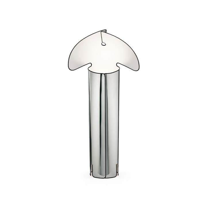 Lampada da terra Chiara F - Acciaio inossidabile-nero bordo - Flos