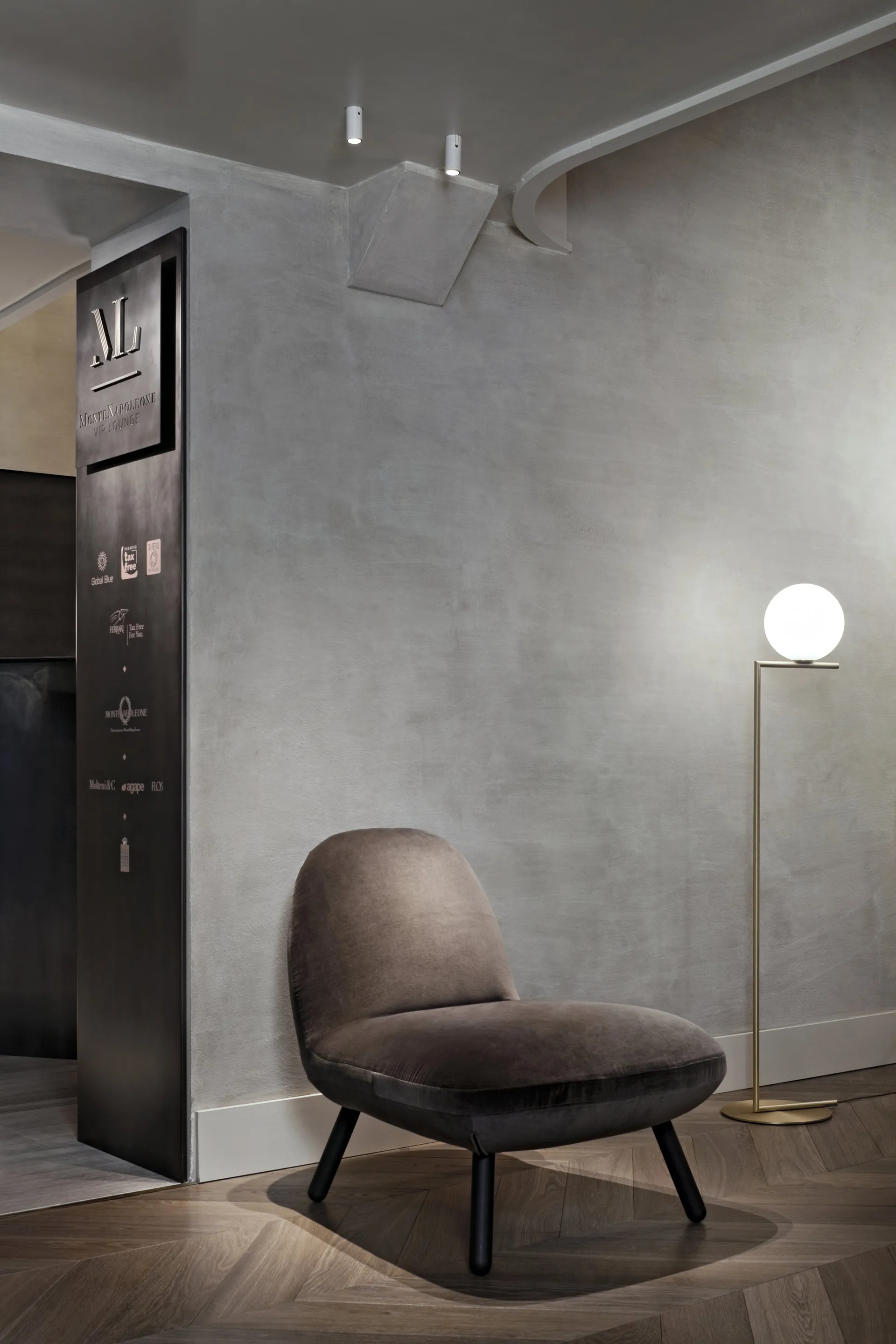 Lampada da terra IC F1 135 cm, Gold Flos