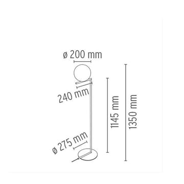 Lampada da terra IC lights F1 - Cromo-opale - Flos