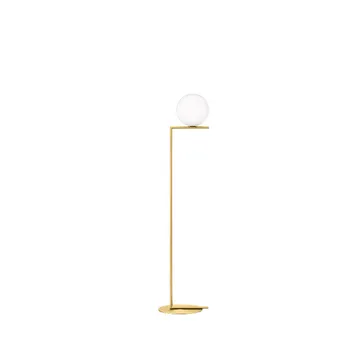 Lampada da terra IC lights F1 - Ottone spazzolato-opal - Flos