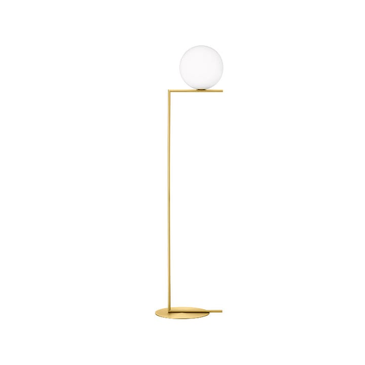 Lampada da terra IC Lights F2 - Ottone spazzolato-opale - Flos
