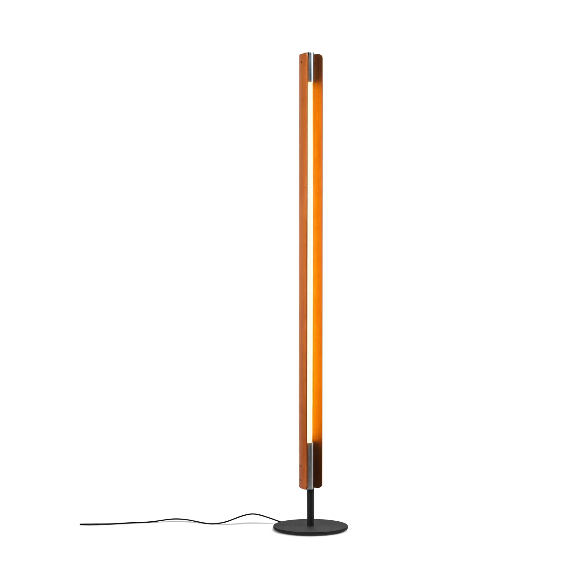 Lampada da terra Seki-han 226 cm, Heat treatened ash-black metal Flos