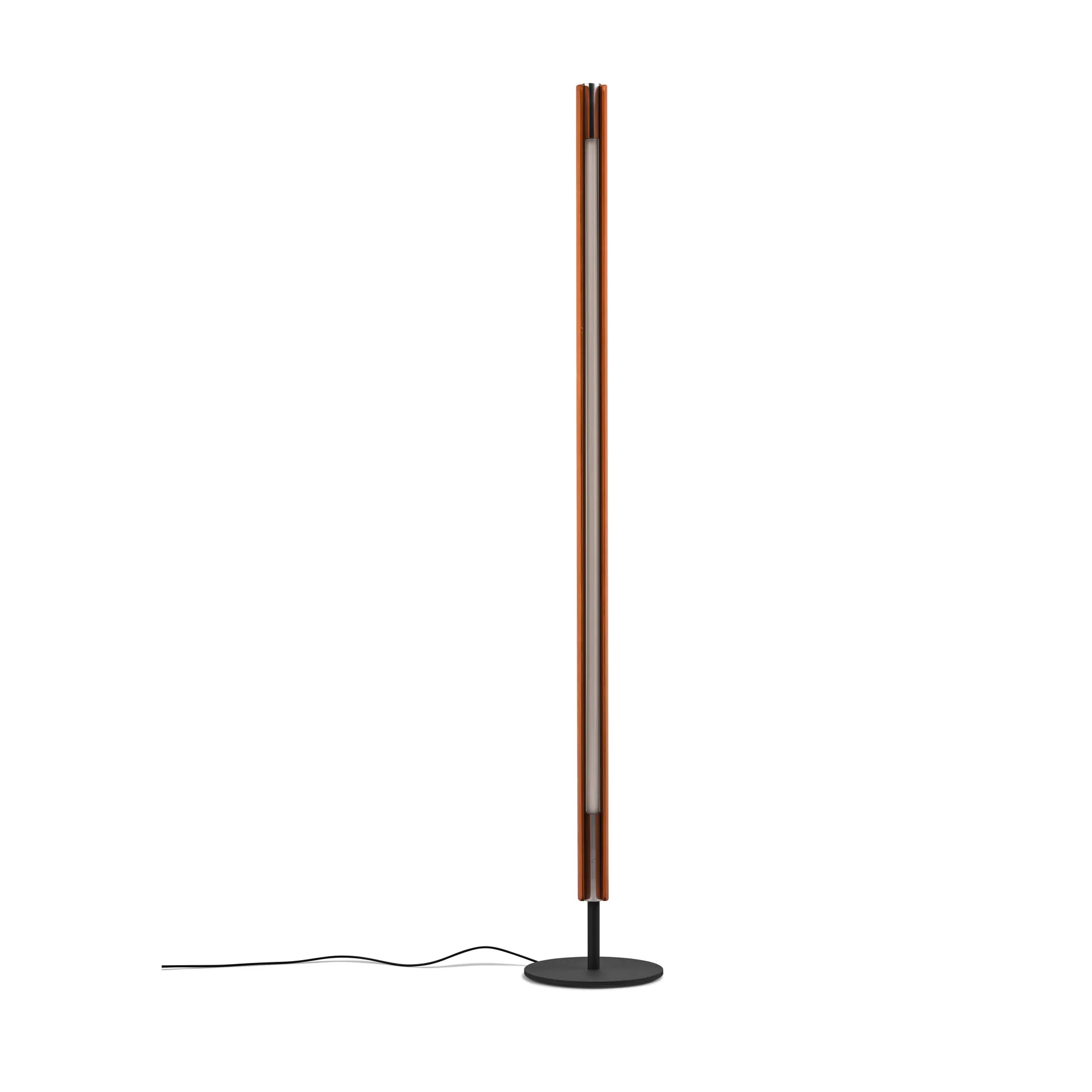Lampada da terra Seki-han 226 cm, Heat treatened ash-black metal Flos