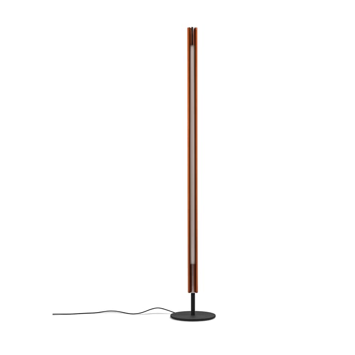 Lampada da terra Seki-han 226 cm, Heat treatened ash-black metal Flos