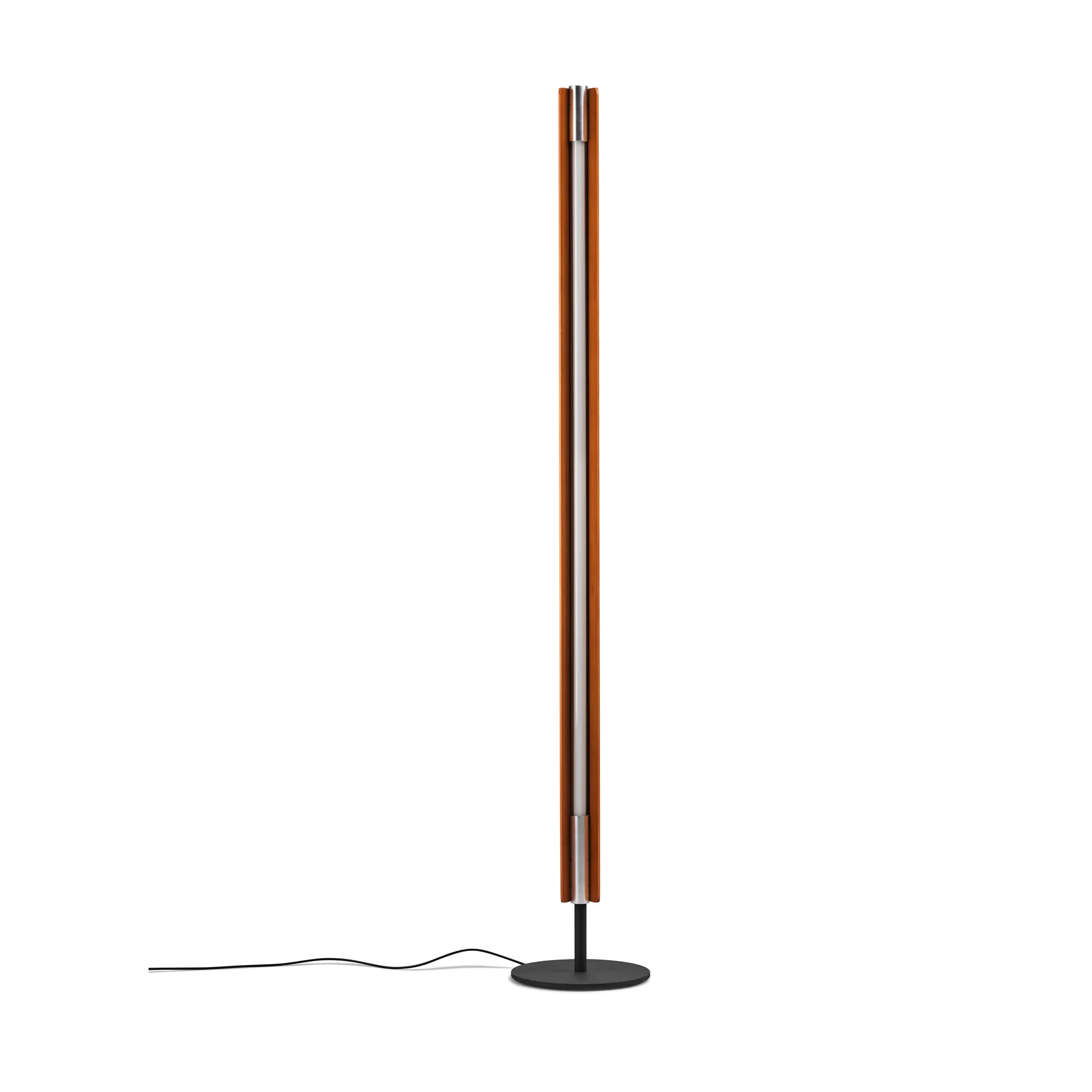 Lampada da terra Seki-han 226 cm, Heat treatened ash-black metal Flos