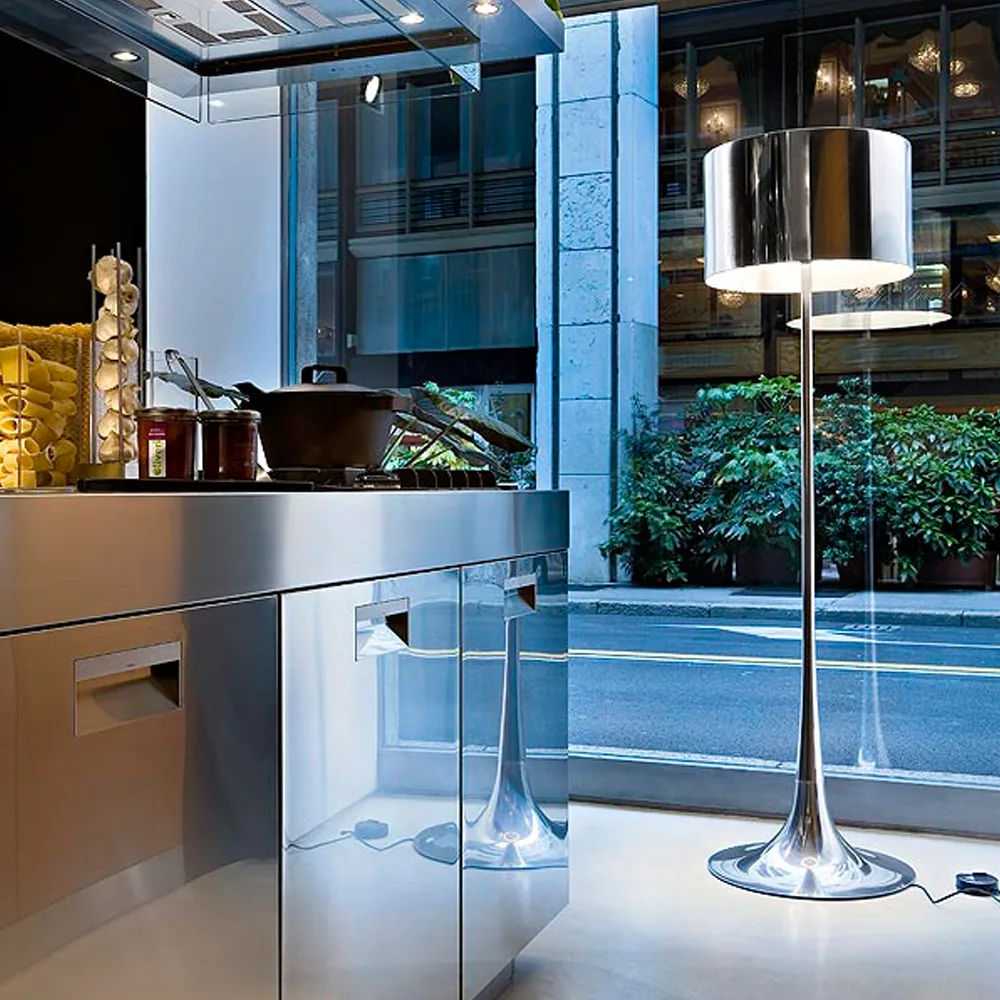 Lampada da terra Spun Light F, Nero Flos