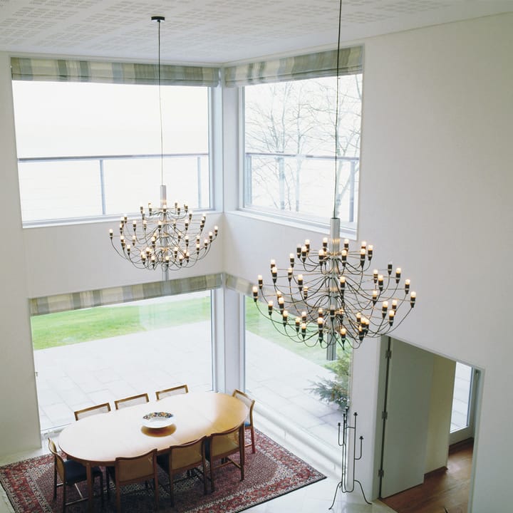 Lampadario 2097 Sarfatti, Cromo 50 lampade Flos