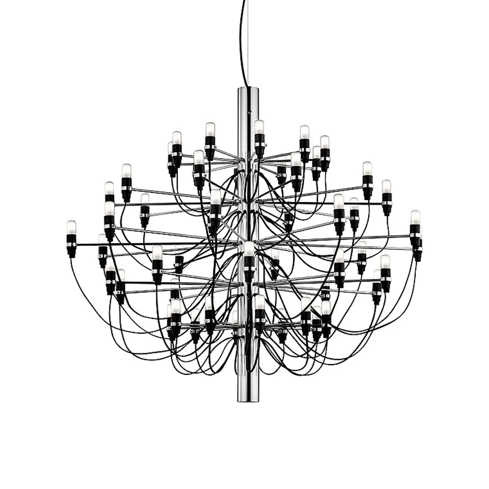 Lampadario 2097 Sarfatti, Cromo 50 lampade Flos
