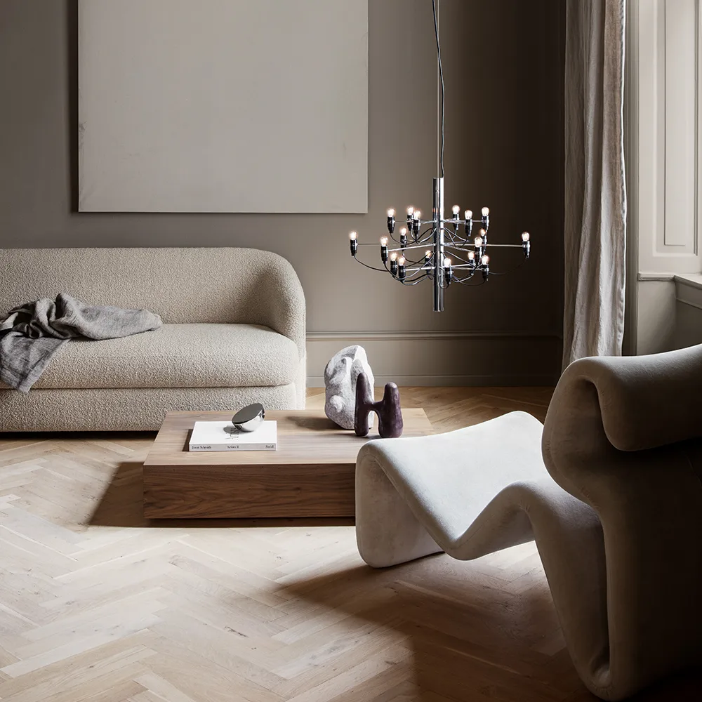 Lampadario 2097 Sarfatti LED, Cromo 18 lampade Flos