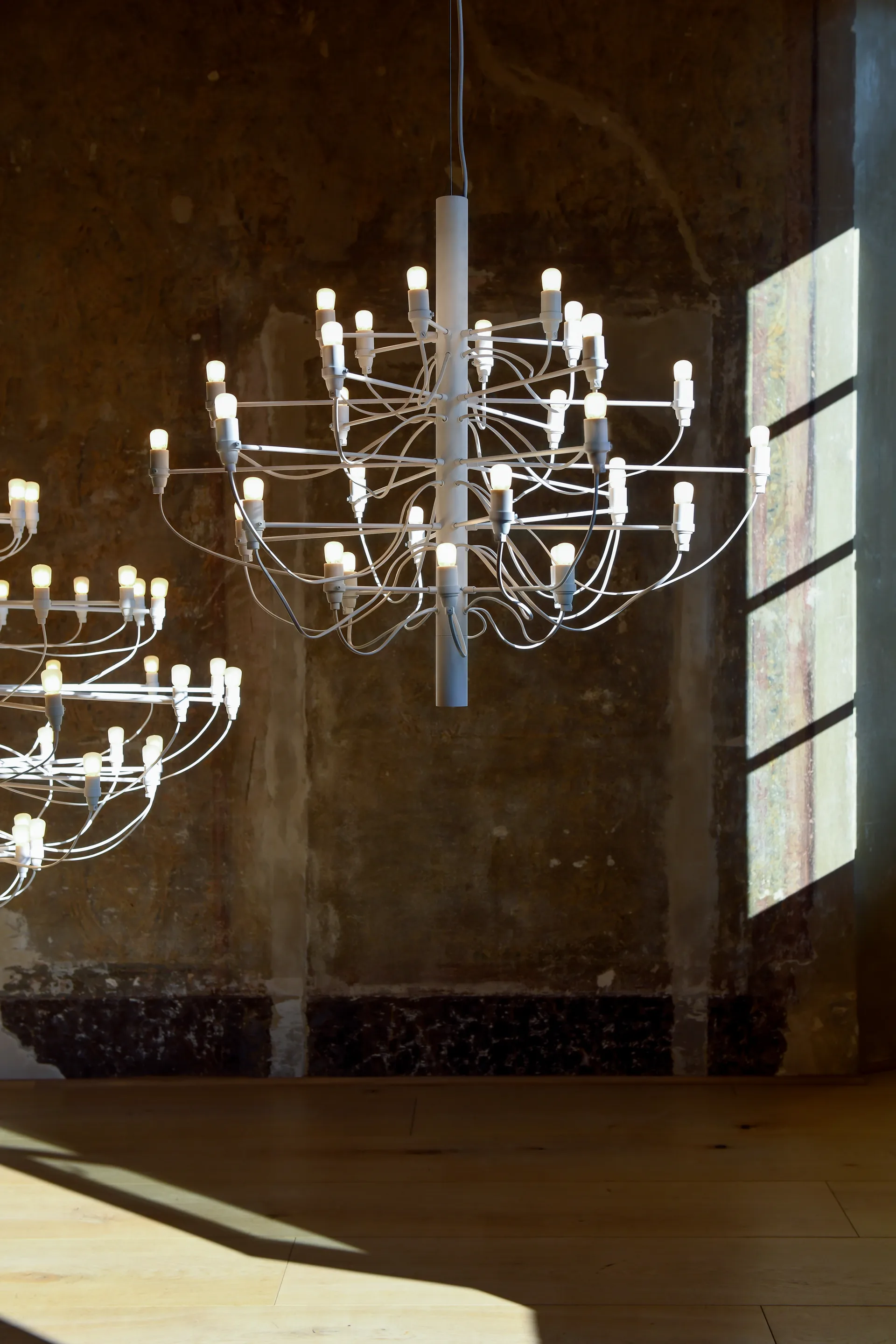 Lampadario 2097 Sarfatti LED, Mattvit 30 lampade Flos