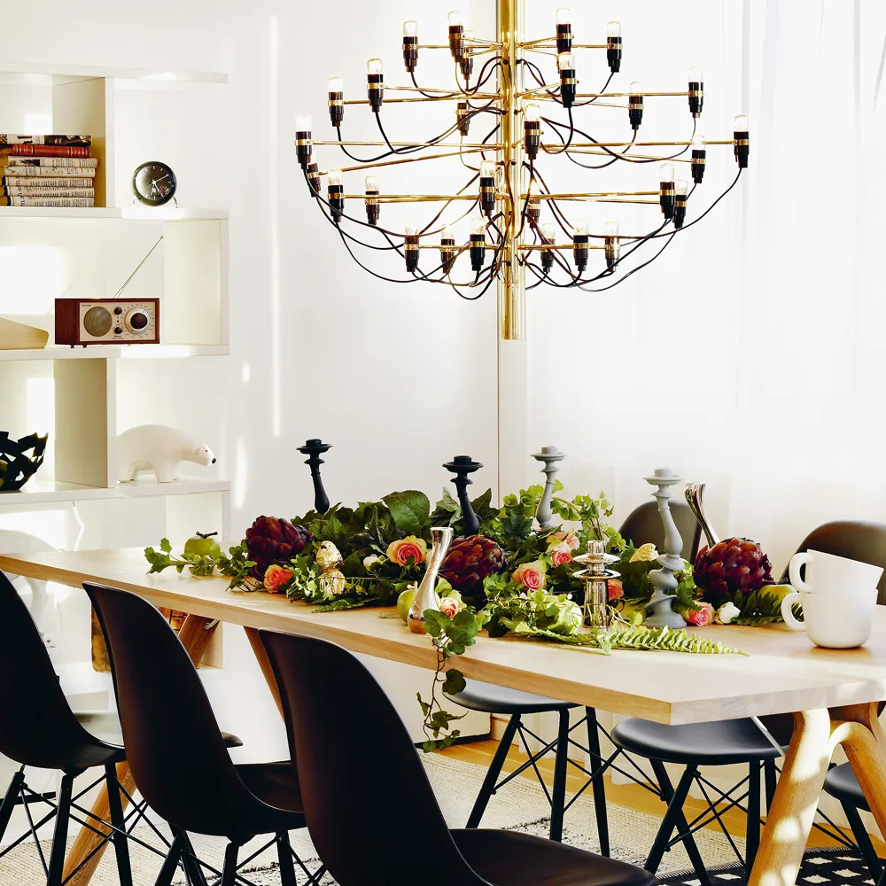 Lampadario 2097 Sarfatti LED, Ottone 30 lampade Flos