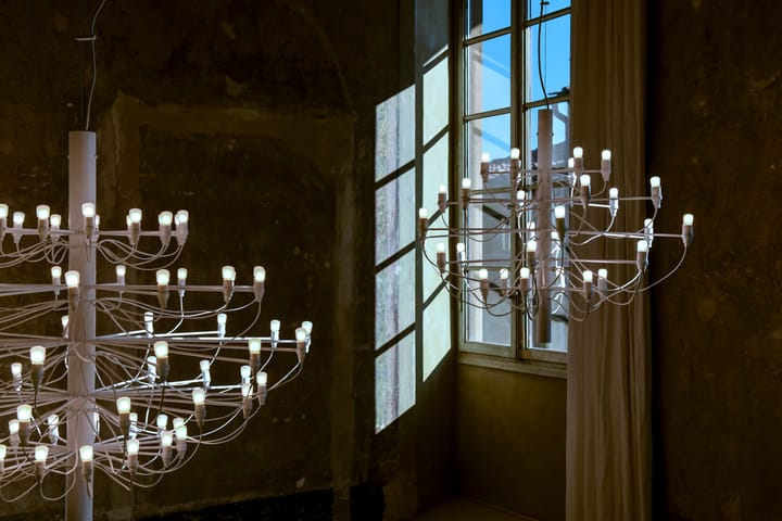 Lampadario 2097 Sarfatti, Mattvit 30 lampade Flos