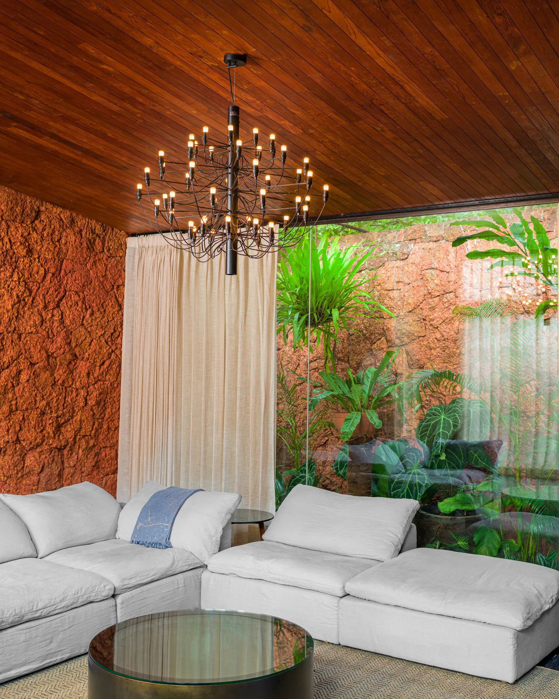 Lampadario 2097 Sarfatti, Nero opaco 50 lampade Flos