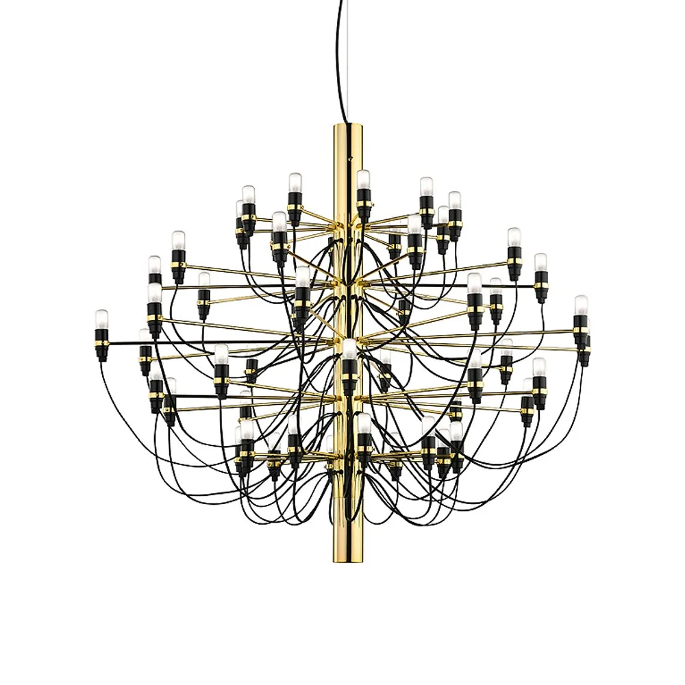 Lampadario 2097 Sarfatti, Ottone 50 lampade Flos