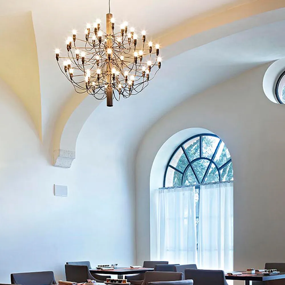 Lampadario 2097 Sarfatti, Ottone 50 lampade Flos