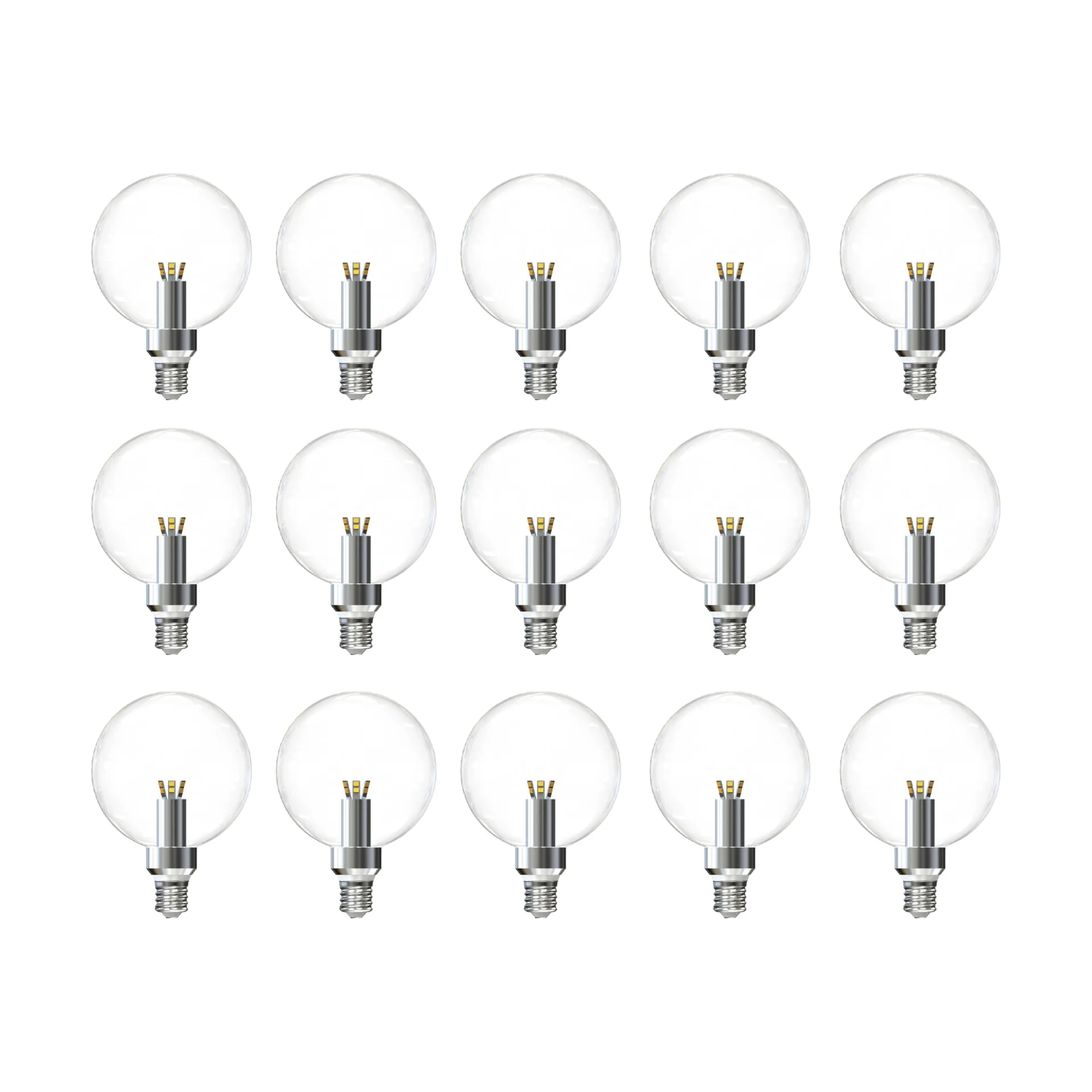 Lampadina LED globo retrofit dimmerabile E27 confezione da 15, 2500K 170 lm 3 W Flos