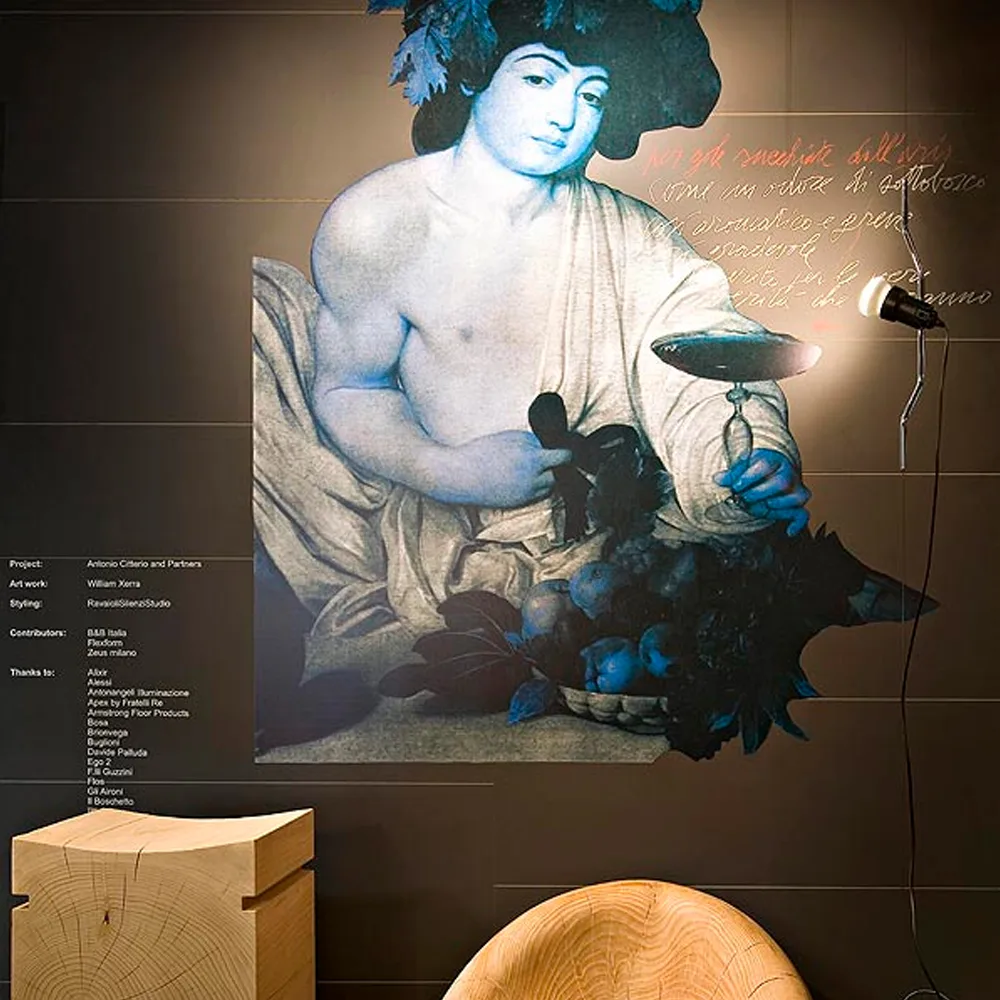 Parentesi lampada da pavimento e da soffitto, Nero Flos