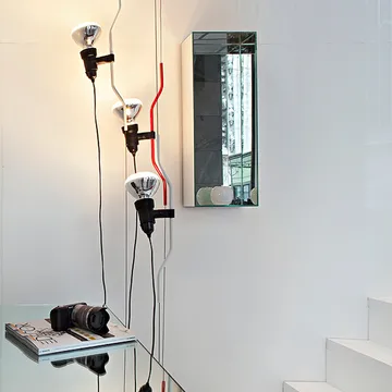 Parentesi lampada da pavimento e da soffitto - Nichel - Flos