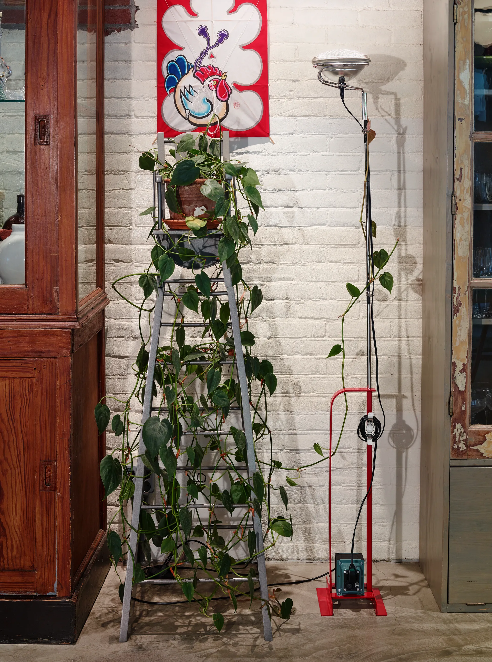 Toio LED lampada da terra - Rosso (EU),  Flos