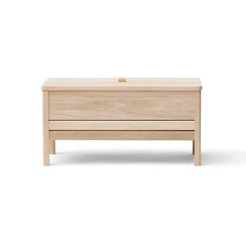 A Line panca contenitore 90 cm - Rovere sbiancato - Form & Refine