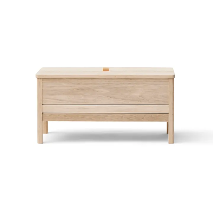 A Line panca contenitore 90 cm - Rovere sbiancato - Form & Refine