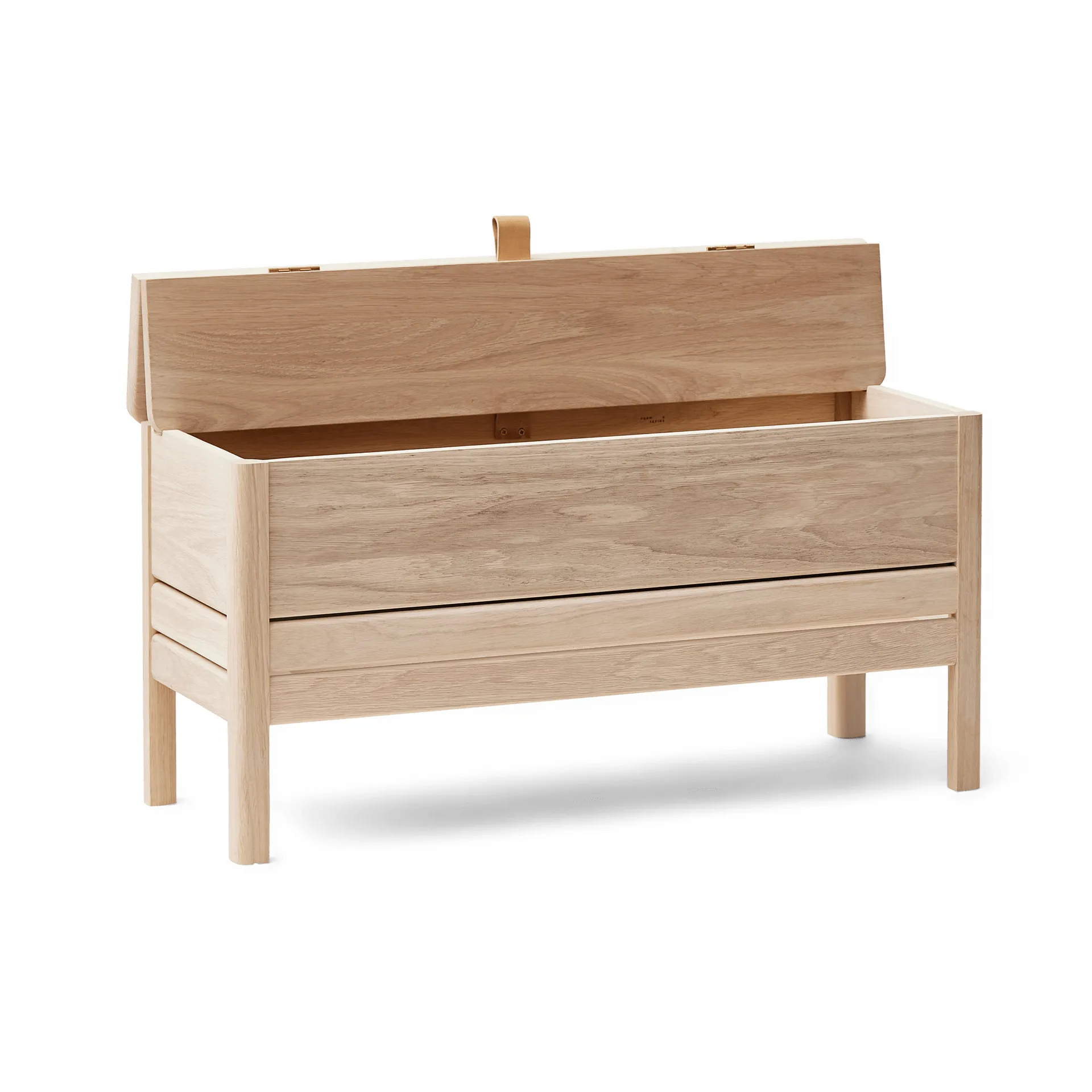 A Line panca contenitore 90 cm, Rovere sbiancato Form & Refine