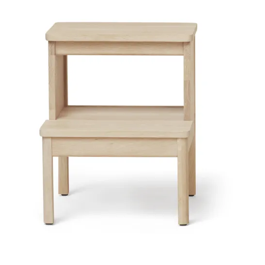 A line sgabello a gradino rotondo - Rovere bianco, Ø38x47,5 cm - Form & Refine