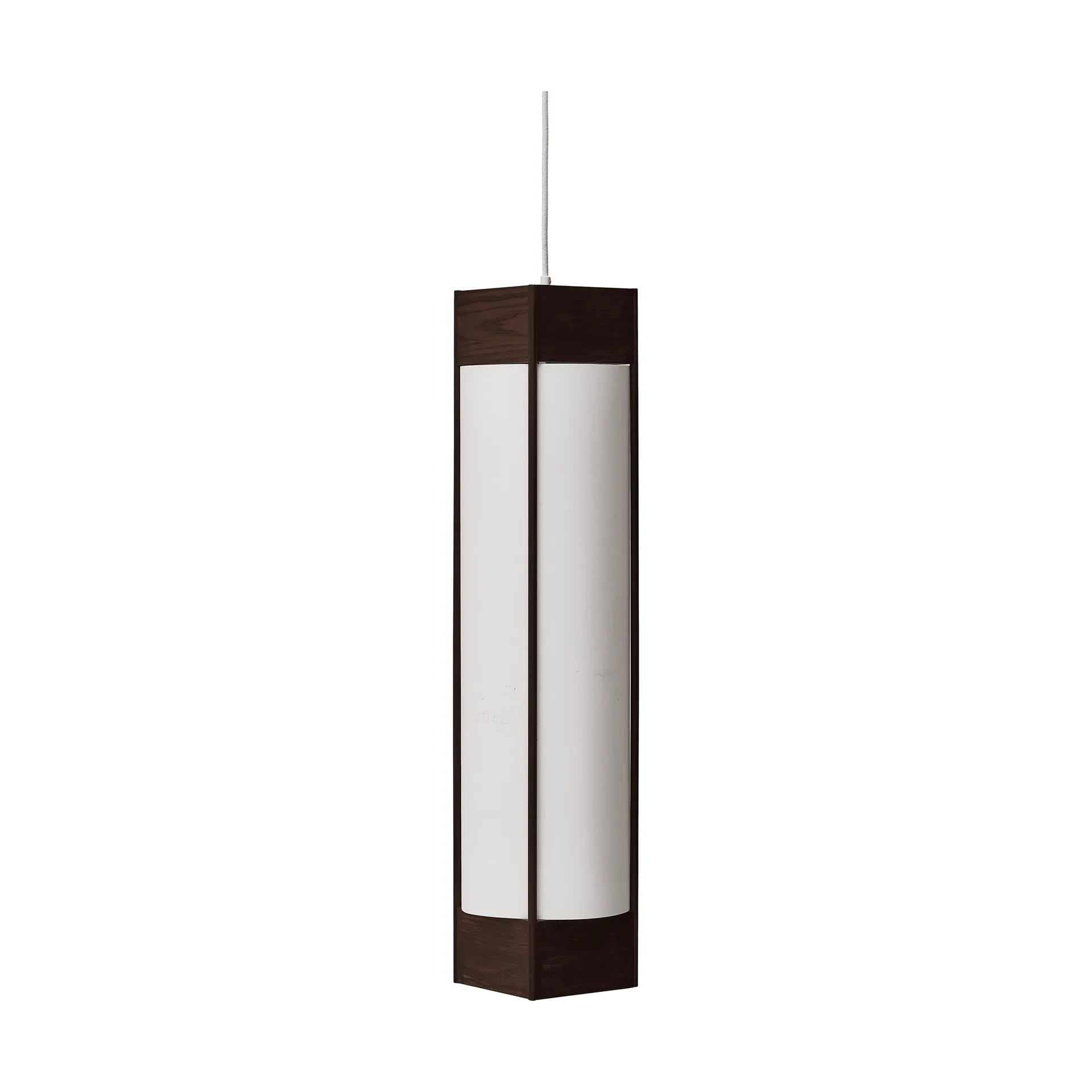 Andon lampada a sospensione, Frassino marrone scuro, long Form & Refine