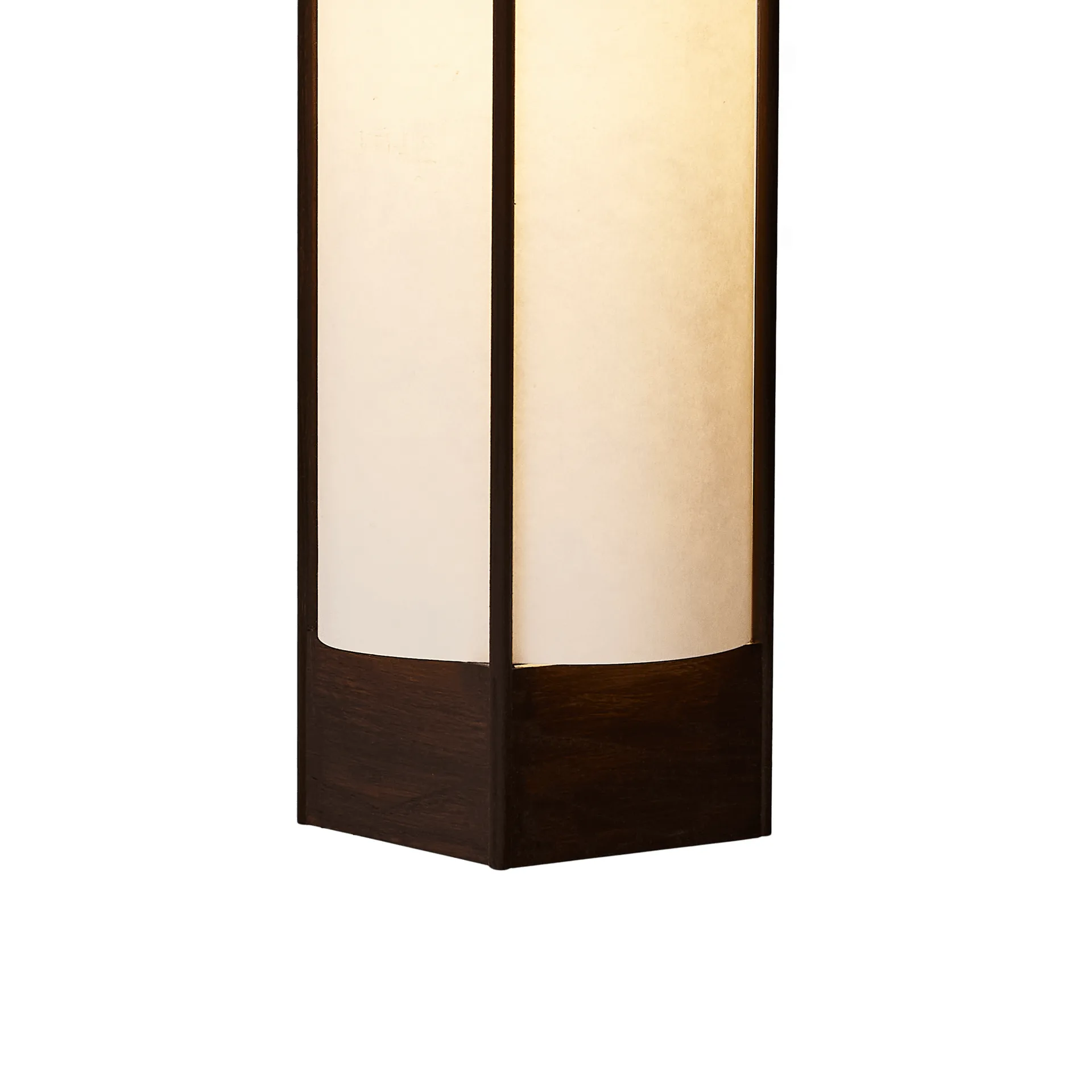 Andon lampada a sospensione, Frassino marrone scuro, long Form & Refine