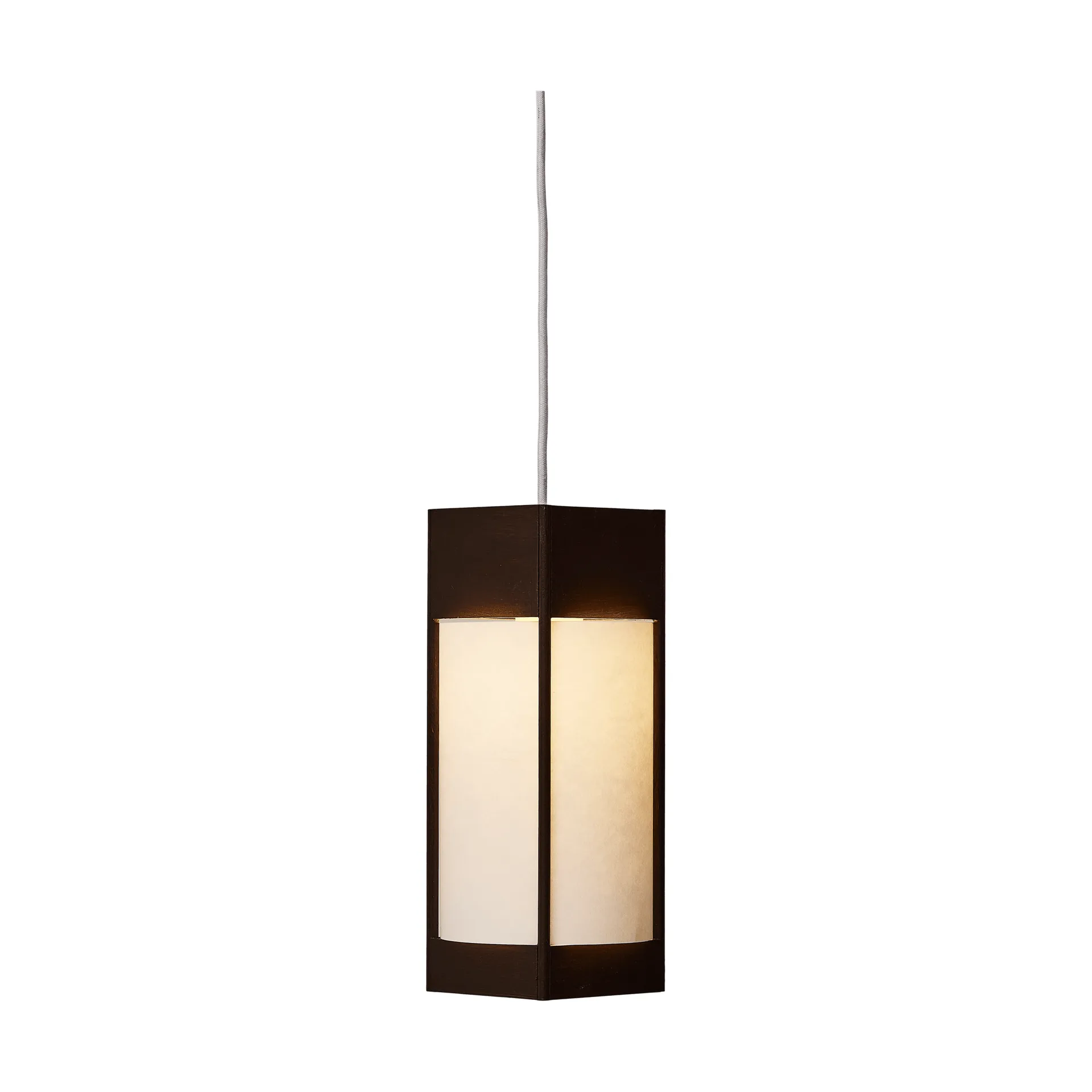 Andon lampada a sospensione, Frassino marrone scuro, small Form & Refine
