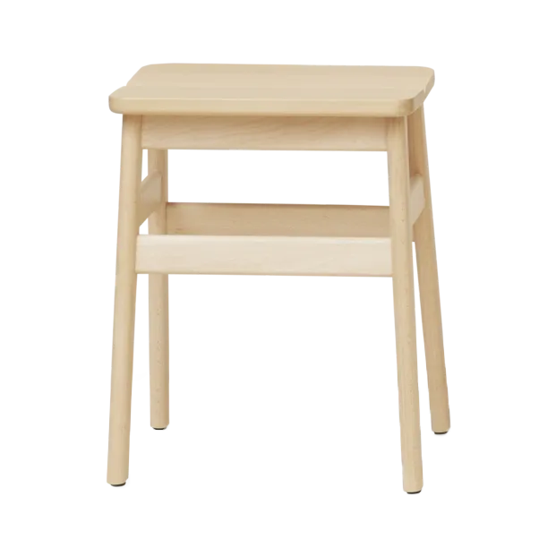 Angle Standard sgabello rotondo 45 cm, Faggio, Ø32x46 cm Form & Refine