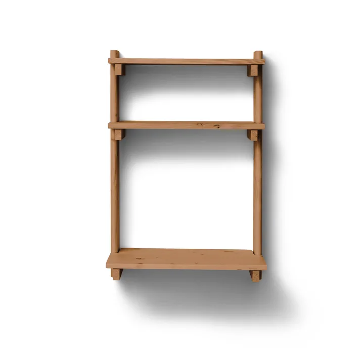 Beam Office Shelf scaffale con scrivania - Pino deep brown, 60x90,5x40 cm - Form & Refine