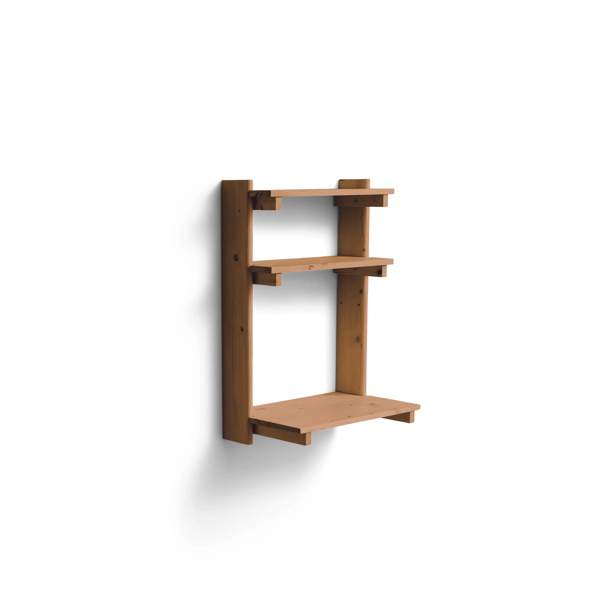 Beam Office Shelf scaffale con scrivania, Pino deep brown, 60x90,5x40 cm Form & Refine