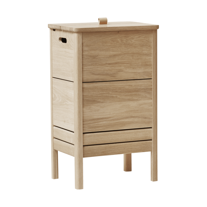 Cesto portabiancheria A Line - Rovere bianco - Form & Refine