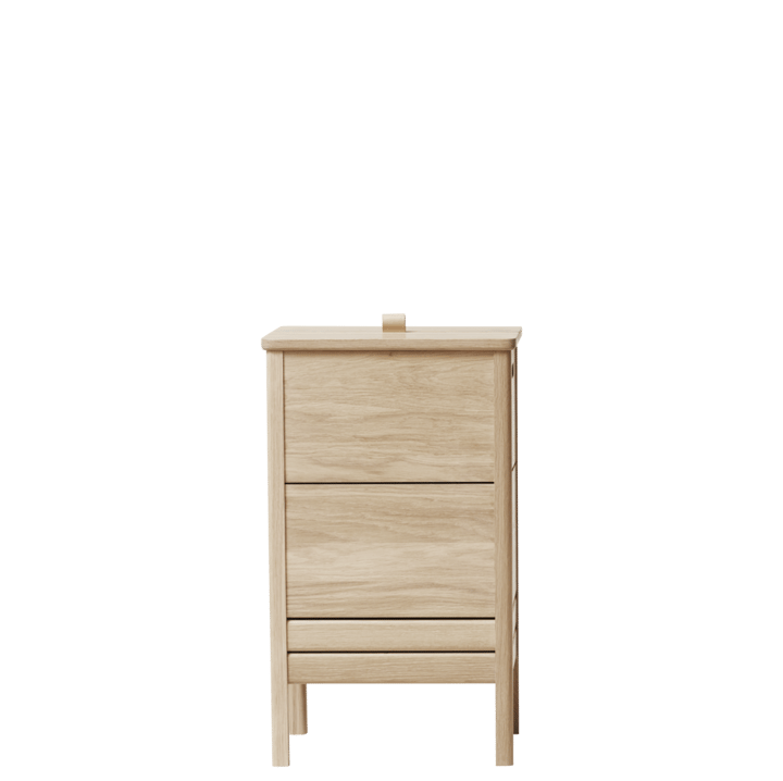 Cesto portabiancheria A Line, Rovere bianco Form & Refine