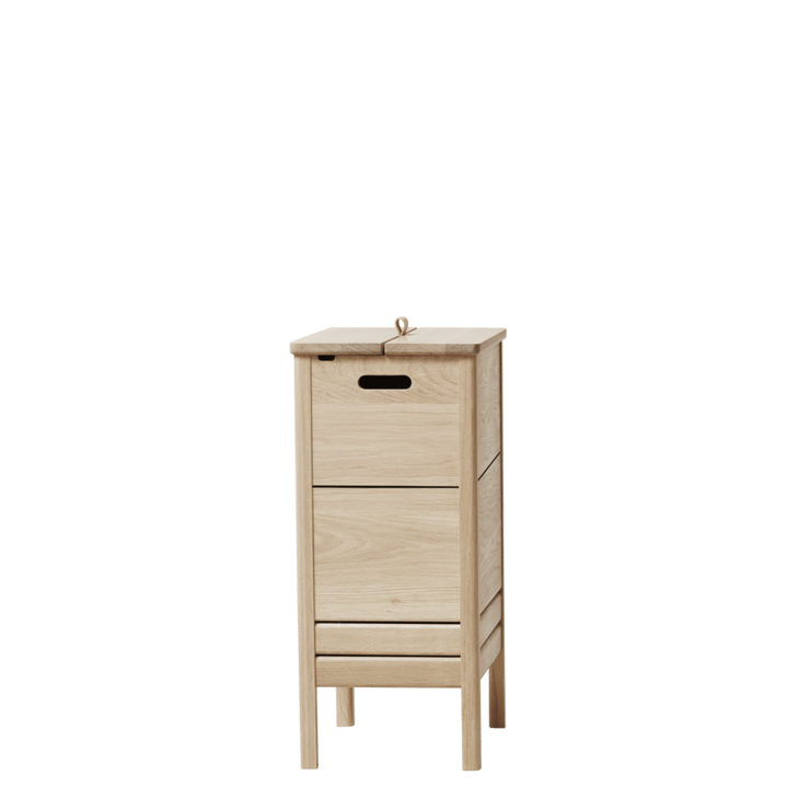 Cesto portabiancheria A Line, Rovere bianco Form & Refine