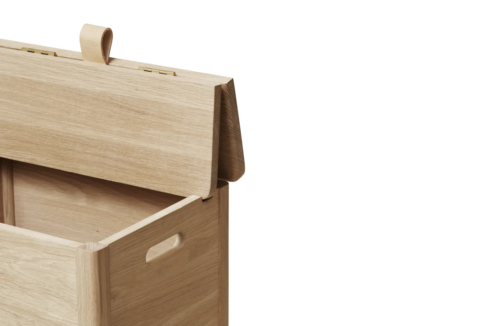 Cesto portabiancheria A Line, Rovere bianco Form & Refine