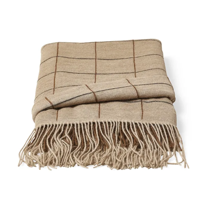Coperta Aymara 130x190 cm, Nuovo quadrato marrone Form & Refine