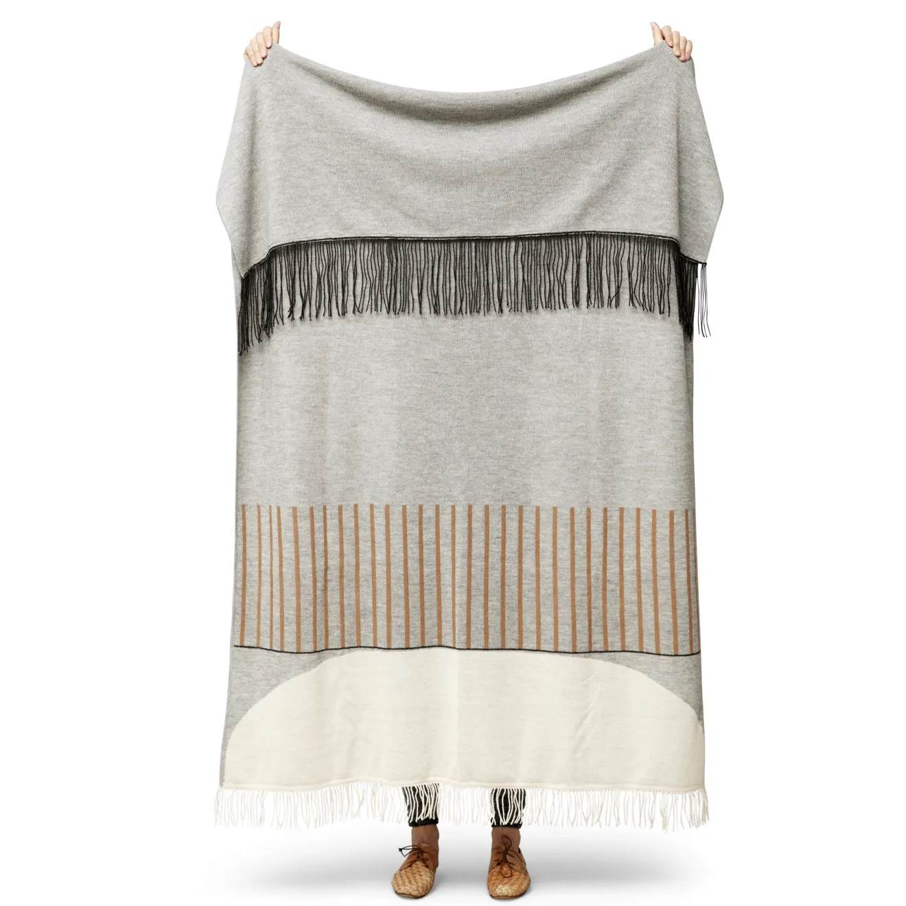 Coperta Aymara 130x190 cm, Pattern grigio Form & Refine