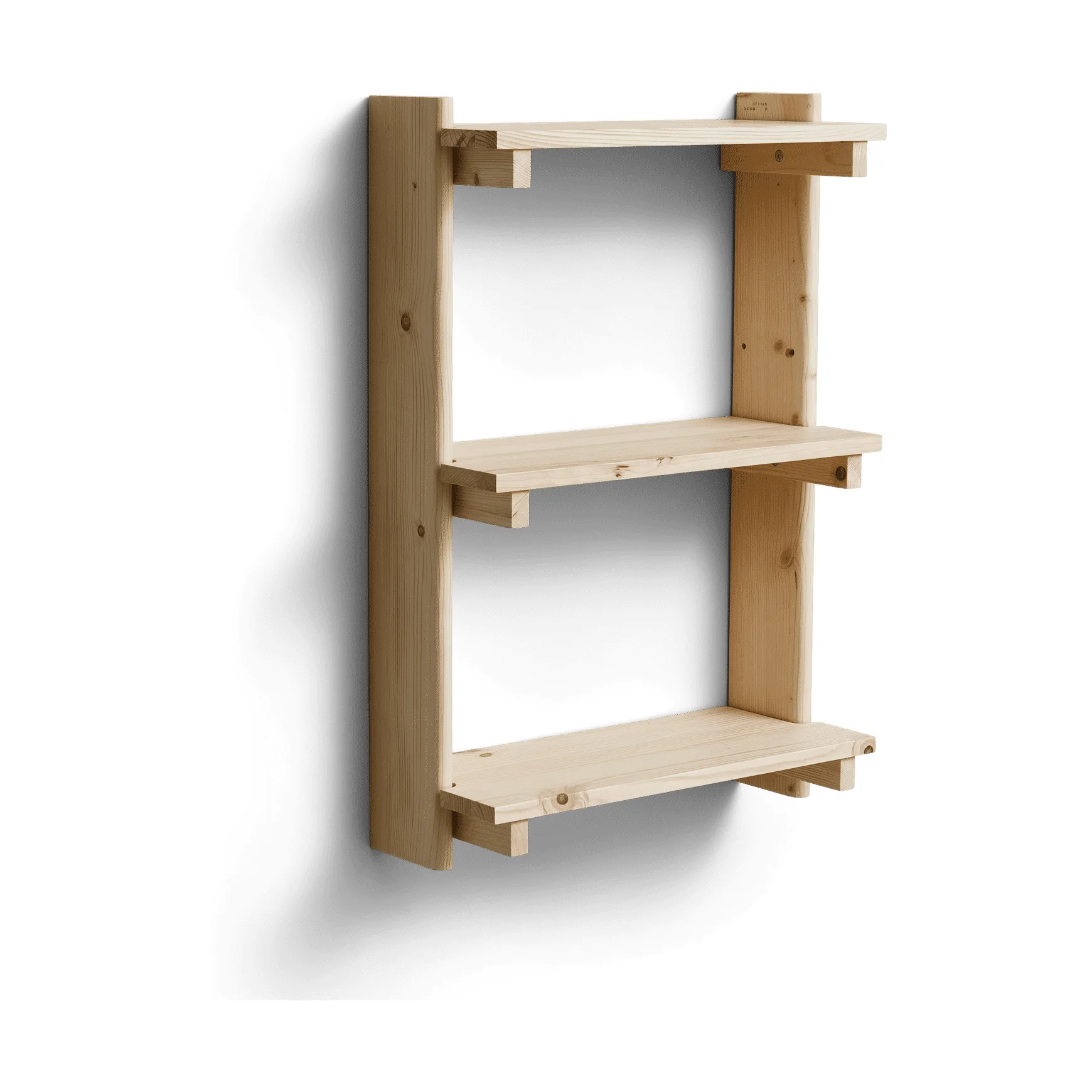Mensola da parete Beam a 3 ripiani, Legno di pino Form & Refine