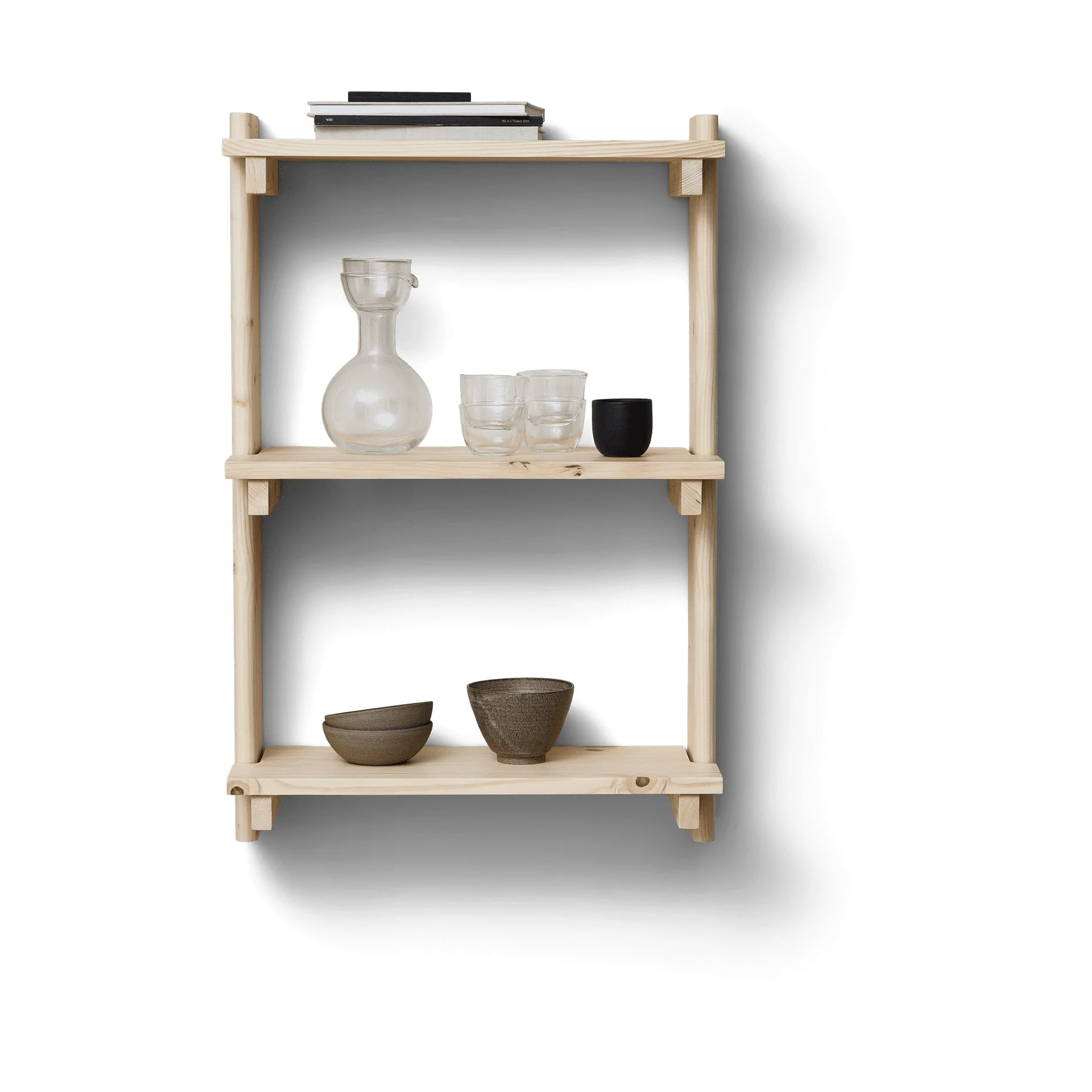 Mensola da parete Beam a 3 ripiani, Legno di pino Form & Refine