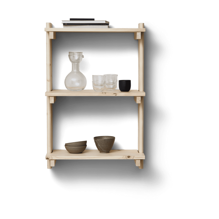 Mensola da parete Beam a 3 ripiani, Legno di pino Form & Refine