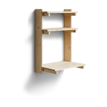 Mensola da parete con scrivania Beam - Legno di pino - Form & Refine